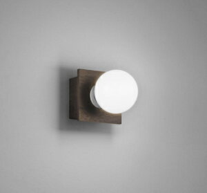 ブラケットライト 洋風 屋内用 天井取付可 昼白色(5000K) ※工事必要壁付け 廊下 階段 トイレ シンプル 木製 ブラウン 球体