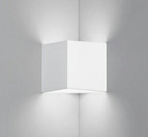 ブラケットライト 北欧 コーナー取付用 洋風 屋内用 温白色(3500K) ※工事必要壁付け 廊下 階段 トイレ シンプル マット ホワイト