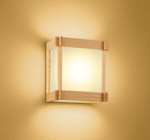 ブラケットライト 和風 屋内用 電球色(2700K) ※工事必要壁付け 和室 寝室 茶室 旅館 古民家 和紙 木製 スクエア