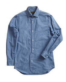 【正規取扱店】NIGEL CABOURN BRITISH OFFICERS SHIRT 202 SAX BLUE(ナイジェルケーボン)