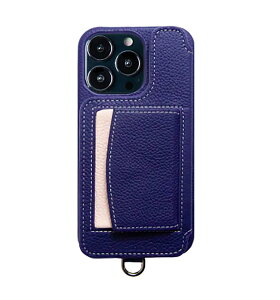 yK戵XzDEMIU POCHE iPhone14Pro DEEP BLUE/ROSE gуP[X (f~E)