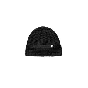 yK戵XzREIGNING CHAMP RC-7369 WAFFLE KNIT BEANIE BLACK(CjO`v)