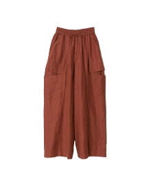 【正規取扱店】beautiful people linen cotton satin bow silhouette pants brick(ビューティフルピープル)