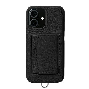 yK戵XzDEMIU POCHE iPhone16 BLACK gуP[X(f~E)