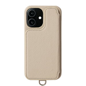 yK戵XzDEMIU POCHE FLAT iPhone16 BEIGE gуP[X(f~E)