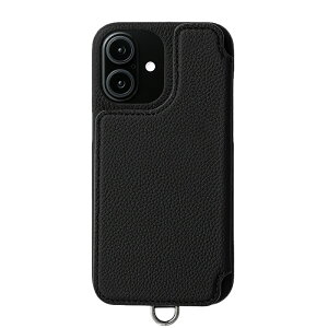 yK戵XzDEMIU POCHE FLAT iPhone16 BLACK gуP[X(f~E)