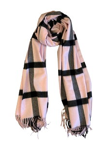 �y���K�戵�X�zJohnstons of Elgin �唻�J�V�~�A�X�g�[�� WA000056 �s���N�u���b�N AU9180 PINK&BLACK (�W�����X�g���Y �I�u �G���K��)
