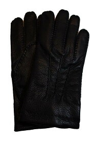 【正規取扱店】DENTS フロントボタンレザーグローブ M5-1547 Deerskin BLACK(ブラック) (デンツ)