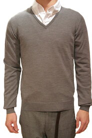 【正規取扱店】ROBERTO COLLINA 定番Vネックニット M GREY(グレー) (ロベルトコリーナ)