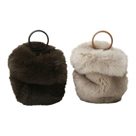 【正規取扱店】beautiful people 16-17A/W fox fur glove bag beige (ビューティフルピープル)
