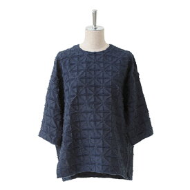 【正規取扱店】beautiful people 17SS paper cut jq top rusty blue (ビューティフルピープル)