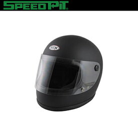 TNK工業 SPEEDPIT フルフェイスヘルメット BEN'60 B-60 マットブラック シングルカラー フリーサイズ（58～59cm） SG規格適合 バイク用品