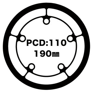 Dixna ���C���K�[�h PCD110mm ���a190mm �u���b�N �`�F�[���K�[�h �f�B�Y�i