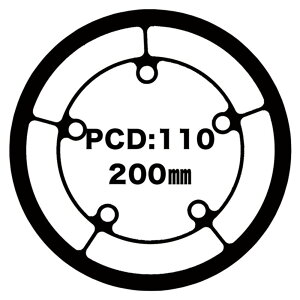 Dixna ���C���K�[�h PCD110mm ���a200mm �u���b�N �`�F�[���K�[�h �f�B�Y�i