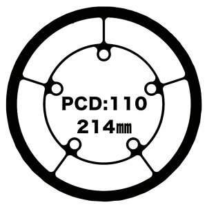 Dixna ���C���K�[�h PCD110mm ���a214mm �u���b�N �`�F�[���K�[�h �f�B�Y�i