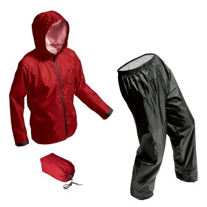 Makku/マック ADJUST MAKKU LIGHT AS-7100 LL レッド/グレー(AS7100-D353) レインウェア 合羽 上下セット