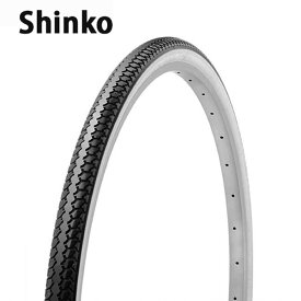 27インチ 自転車タイヤ SR078 27×1-3/8 W/O ブラック/ホワイト Deming L/L スタンダードタイヤ Shinko（シンコー）