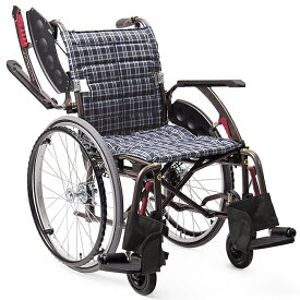 軽量 折りたたみ車椅子(車いす) カワムラサイクル製　WAVIT＋(ウェイビットプラス自走式) WAP22-40S(42S) /WAP22-40A(42A)【メーカー正規保証付き／条件付き送料無料】