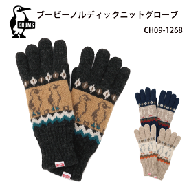 ニットグローブ/秋冬/手袋/CHUMS/チャムス/CH09-1268/Charcoal・Beige・Navy/M/メンズ・レディース/ブービーノルディックニットグローブ/Booby Nordic Knit Glove