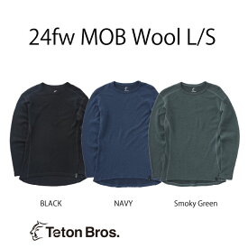 MOB Wool/秋冬/インナ−/TetonBros/ティートンブロス/TB243-68/Black/S・M・L/メンズ/MOB WoolL/S/Navy/ SmokyGreen/Black/