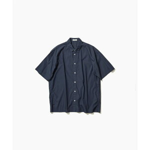 ATON �y�G�C�g���z COTTON LAWN | OVERSIZED SHORT SLEEVE SHIRT NAVY (AT-BLAGGM0402)25SS 25�t�� �u���[�h�V���c �I�[�o�[�T�C�Y�V���c
