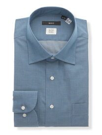 【4点で25％OFF】ワイシャツ メンズ 長袖 形態安定 RENU ワイドカラー 織柄 BASIC ドレスシャツ ビジネスシャツ ブルー ザ・スーツカンパニー スーツスクエア