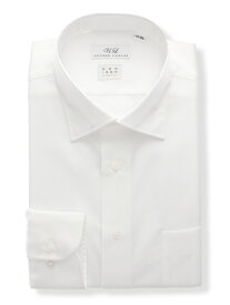 【4点で25％OFF】ワイシャツ メンズ 長袖 ノンアイロン ストレッチ 3BLOCK ワイドカラー FIT ドレスシャツ メンズ ビジネスシャツ メンズ ホワイト スーツスクエア ザ・スーツカンパニー