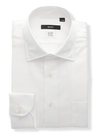 【4点で25％OFF】ワイシャツ メンズ 長袖 形態安定 ワイドカラー 織柄 BASIC ドレスシャツ ビジネスシャツ ホワイト スーツスクエア ザ・スーツカンパニー