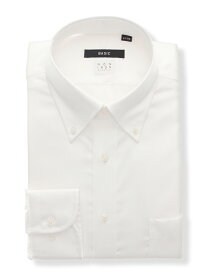【4点で25％OFF】ワイシャツ メンズ 長袖 形態安定 形態安定 ストレッチ ボタンダウンカラー BASIC ドレスシャツ ホワイト 白 スーツスクエア ザ・スーツカンパニー