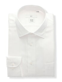 【4点で25％OFF】ワイシャツ メンズ 長袖 形態安定 ワイドカラー 織柄 FIT ドレスシャツ ビジネスシャツ ホワイト 白 ザ・スーツカンパニー スーツスクエア