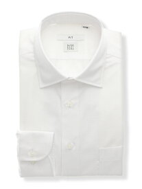 【4点で25％OFF】ワイシャツ メンズ 長袖 形態安定 再生繊維 ワイドカラー 織柄 FIT ドレスシャツ ビジネスシャツ ホワイト スーツスクエア ザ・スーツカンパニー