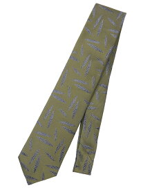 ネクタイ メンズ Fabric by ITALY シルク 小紋×織柄 グリーン系 スーツスクエア ザ・スーツカンパニー