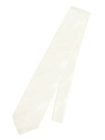 ネクタイ メンズ Premium シルク ストライプ×織柄 ホワイト系 スーツスクエア ザ・スーツカンパニー
