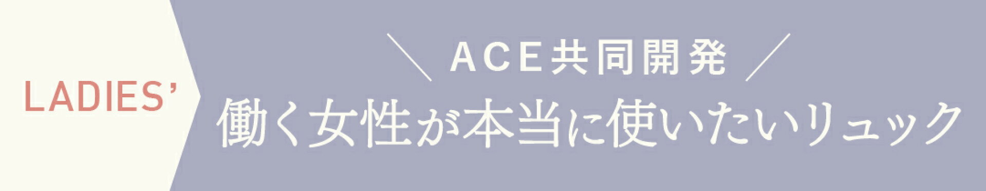 ACE共同開発新作リュック