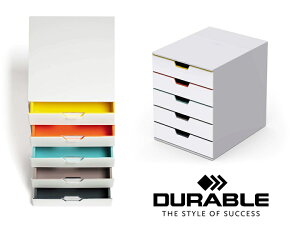 DURABLE VARICOLOR MIX5 デュラブル バリカラーミックス A4 縦型 レターケース 5段 おしゃれ オフィス用品 書類整理 ヨーロッパ ドイツ 引出し 卓上 ザウィンド 海外 ブランド 可愛い スタイリッシュ