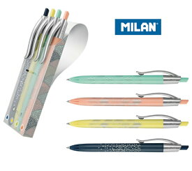 【6/4 20時スタート★ポイント10倍】MILAN ミラン P1 SILVER ペン 【4色セット】おしゃれ かわいい ヨーロッパ 文房具 文具 お絵描 ペン シルバー ボールペン プレゼント 入学準備 ザウィンド 海外 ブランド 可愛い スタイリッシュ シンプル