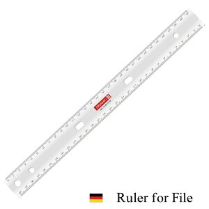 BRUNNEN ul t@Ct p K 30cm Ruler with File Holes  [bp hCc [  t@C oC_[ o[A[`t@C  UEBh  X^C