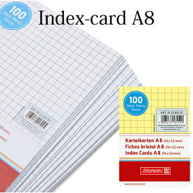 BRUNNEN ブルンネン Index Card 【A8】インデックス カード（100枚入り）【全6色】おしゃれ かわいい ヨーロッパ 文房具 文具 ドイツ製 メモ帳 カード 見出し A8 ザウィンド 海外 ブランド 可愛い スタイリッシュ シンプル