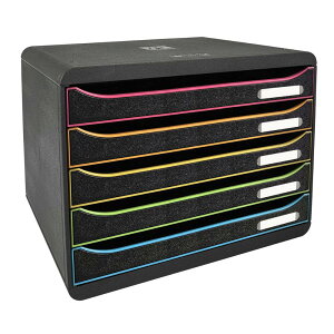 EXACOMPTA エグザコンタ ビッグボックス プラス-BIG BOX PLUS- A4 横型 5段 レターケース【全6色】おしゃれ 書類整理 オフィス用品 小物入れ 整理収納 引出し 卓上 ザウィンド レターボックス 書類ケ