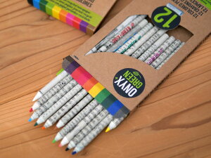 ONYX+GREEN オニキス+グリーン 古新聞紙でつくられた色鉛筆【12色セット】 12 pcs colored Pencils recycled newspaper ザウィンド 海外 ブランド 可愛い スタイリッシュ シンプル かわいい おしゃれ