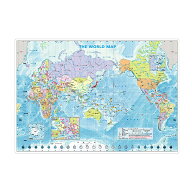 東京カートグラフィック　【世界地図】下敷き　A4 おしゃれ 世界地図 世界の国旗 勉強 学習 したじき メ…