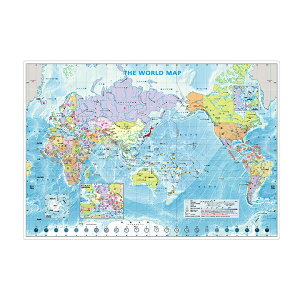 東京カートグラフィック 【世界地図】下敷き A4 おしゃれ 世界地図 世界の国旗 勉強 学習 したじき メルカトル図法 マップ プレゼント ザウィンド 海外 ブランド 可愛い スタイリッシュ