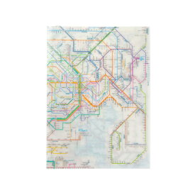 東京カートグラフィック 鉄道路線図 A4 ダブルポケット クリアファイル【全3種】おしゃれ 日本製 かわいい 路線図 電車 書類整理 ファイル プレゼント ザウィンド 海外 ブランド 可愛い スタイリッシュ シンプル
