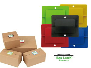 Eco Latch エコラッチ Box Latch ボックスラッチ【Lサイズ 5個セット】【全5色＋アソート】おしゃれ 収納 段ボール 段ボールクリップ