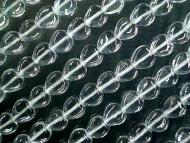 天然石ビーズ水晶ハート型8×8×4mm・1連約40cm 52個前後