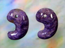 天然石チャロアイト勾玉20×14×7mm・1個