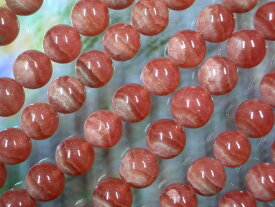※天然石ビーズインカローズ丸玉9mm（アルゼンチン産）・1連約40cm 44個前後