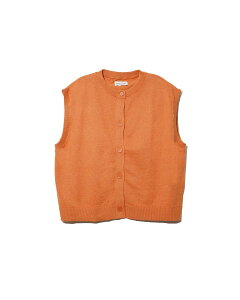 [WANDERUNG] Cotton Cashmere Front Open Vest RbgJV~ xXg fB[X S4F fO