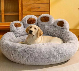 ペットマット 犬用ベッド 猫用ベッド 肉球型ベッド シャギー いぬ 犬クッション 室内 小/中/大型犬 型崩れにくい 丈夫 わんこ にゃんこ 暖かい 高反発 かわいい 丁度いい厚さ 柔らかい ふわふわ 犬猫用寝床 防滑 滑り止め 洗える 四季通用 肌触りよい 50/60/70/90/110cm