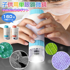 最大160倍ズーム学習用電子顕微鏡 デジタルズーム 充電式 子供用初心者最大 ハンディ顕微鏡 子供用顕微鏡 単眼生物顕微鏡 小学生LEDライト付き軽量自由研究携帯用観察 趣味レジャー生物標本実体花粉植物昆虫おもちゃ・クリスマスプレゼント